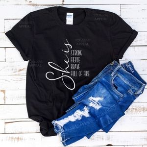"She Is" Encouraging Handmade Shirt